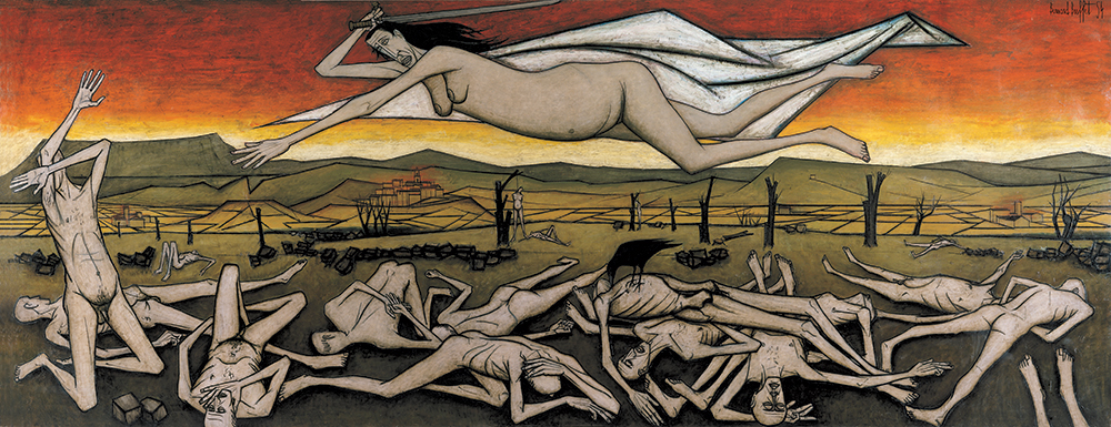 Horreur de la guerre, L’Ange de la guerre, 1954 (Credit: Fonds de dotation Bernard Buffet)